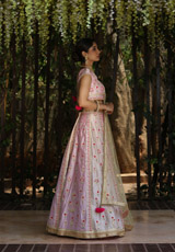 Pink Panelled Gota LehengaIMG_0407 copy